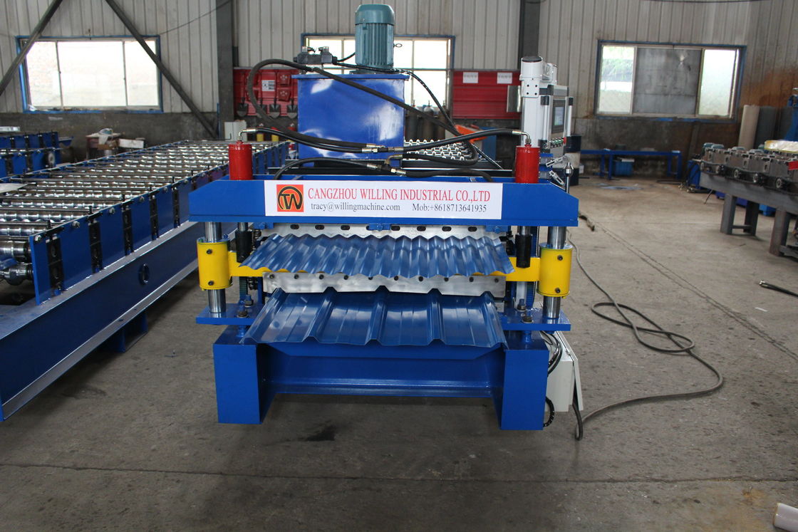 Corrugated and IBR Double Layer Roll Forming Machine Full Automatic Plc Control