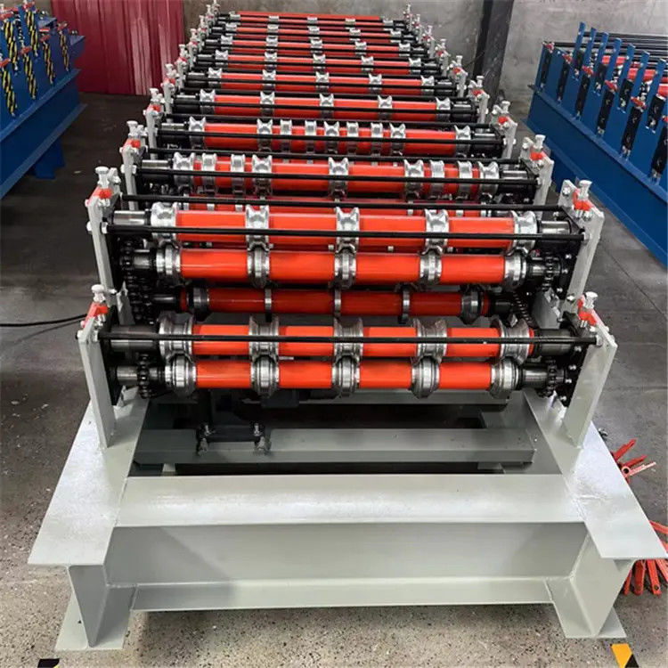 Automated PPGI material Double Layer Roll Forming Machine Color Steel Tile Making Machine