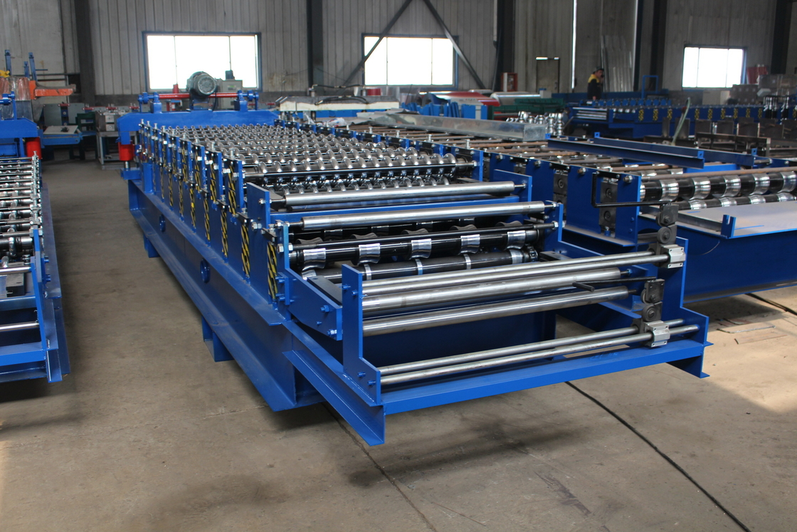 Trapezoid And Corrugated Double Layer Roll Forming Machine 30 M/Min