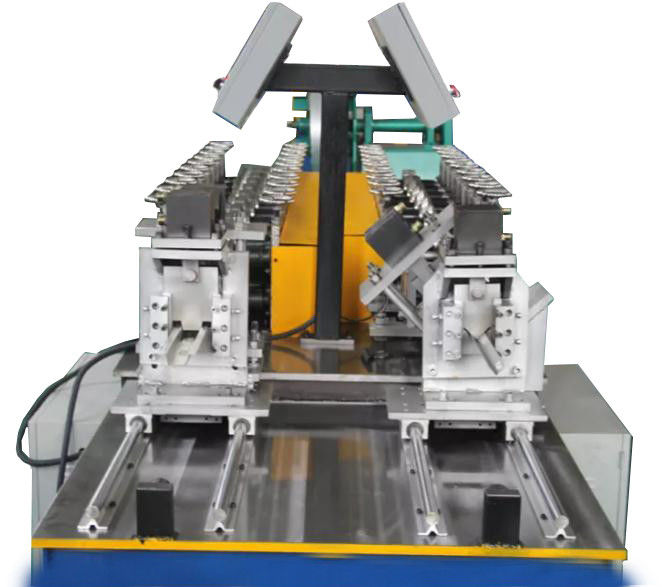 Double Head 0.3-0.8 Light Gauge Steel Roll Forming Machine Make Drywall Profiles