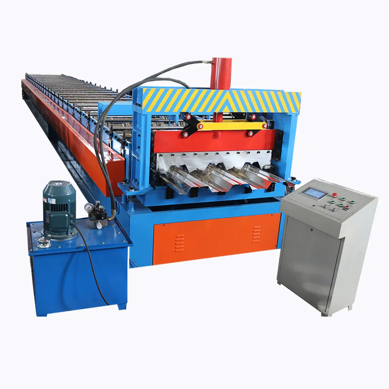 Efficient Floor Deck Roll Forming Machine Cold 4t Capacity 45 Steel Rollers