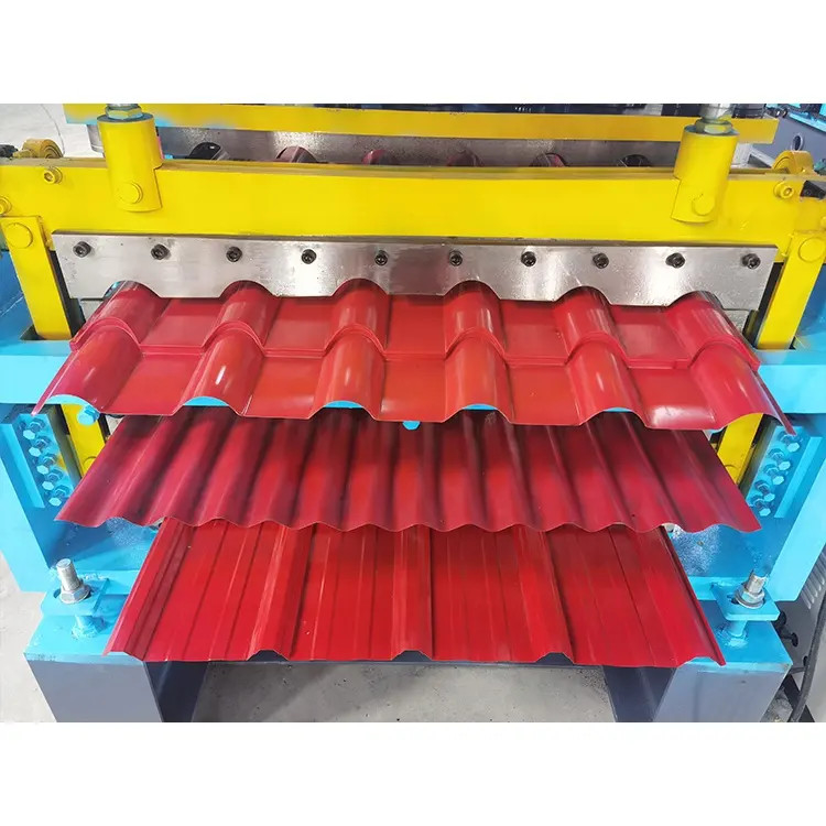 Triple Layer 3 Layer Roofing Sheet Making Machine With 18 Stations