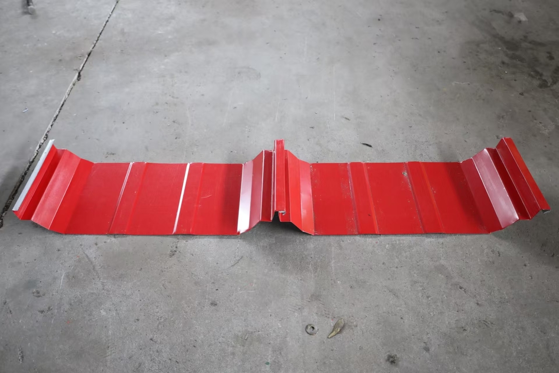 Portable Double Lock Standing Seam Roof Panel Roll Forming Machine With PLC Delta Control System And Wall Panel Structure