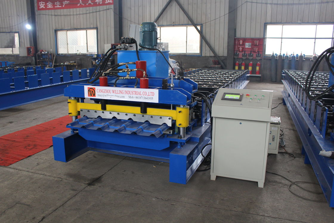 High Speed Double Layer Ibr Corrugated Roof Tile Roll Forming Machine With 75mm Shaft Diameter