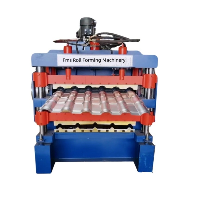 Automatic PPGI GI PPGL GL IBR Panel Double Layer Metal Roofing Roll Forming Machine TR4 TR5 Corrugated Roof Sheet Steel Tile