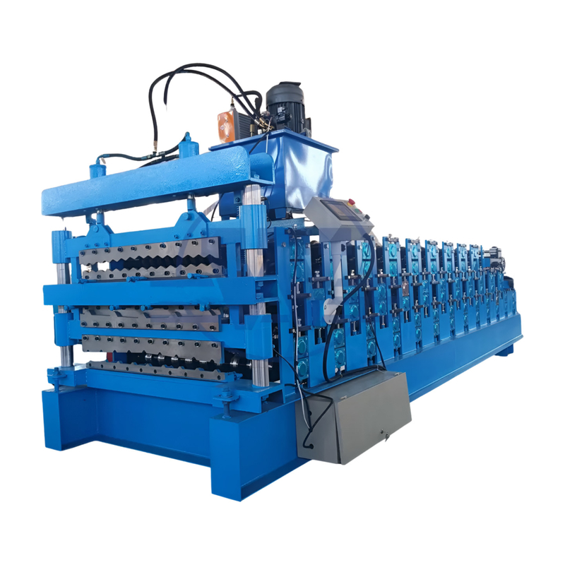 Plc control 0.3-0.6mm  Double Layer Roll Forming Machine 15m/Min For Ppgi Panel Roof