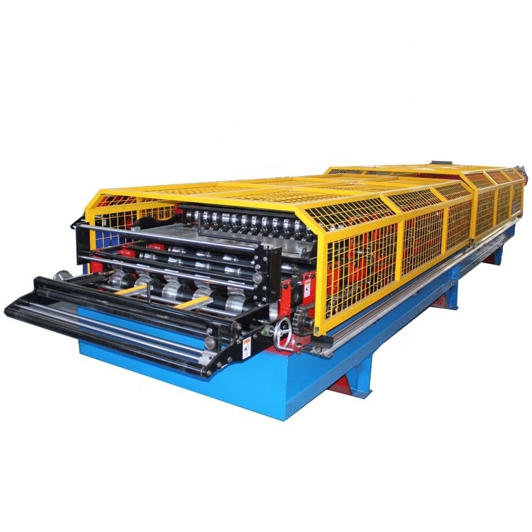 PLC Control Double Layer Metal Steel Roofing Sheet Roll Forming Machine High Speed