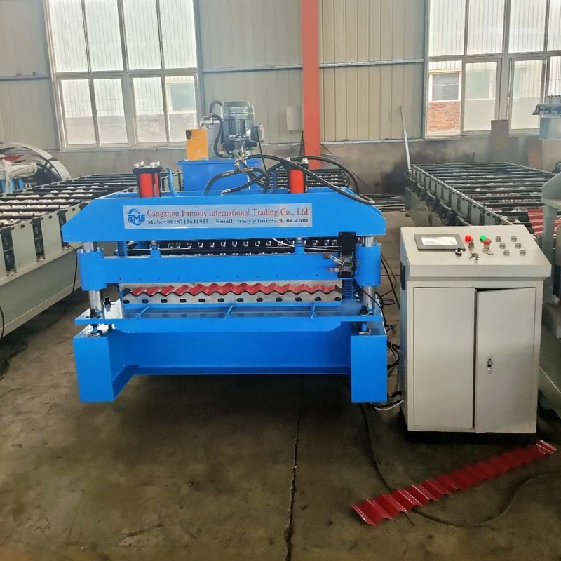 7/8'' Roofing Sheet Manufacturing Making Corrugated Panel Roof Roll Forming Machine