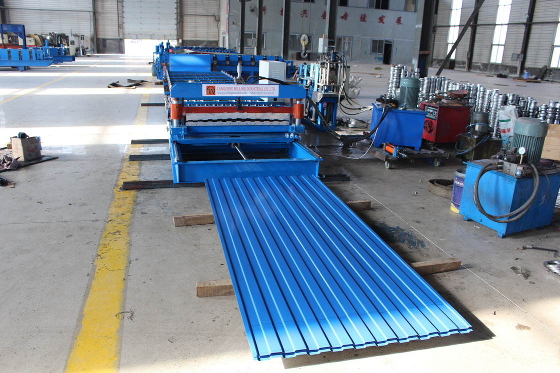 Building Manufacturing Roof Roll Forming Machine Corrugated Metal Roofing Sheet Making Machine