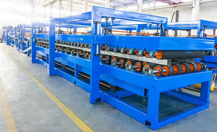 Fireproof Rock Wool Sandwich Panel Roll  Sound Insulation High Speed EPS Rockwool Sandwich Roof Tile Panel Production Line