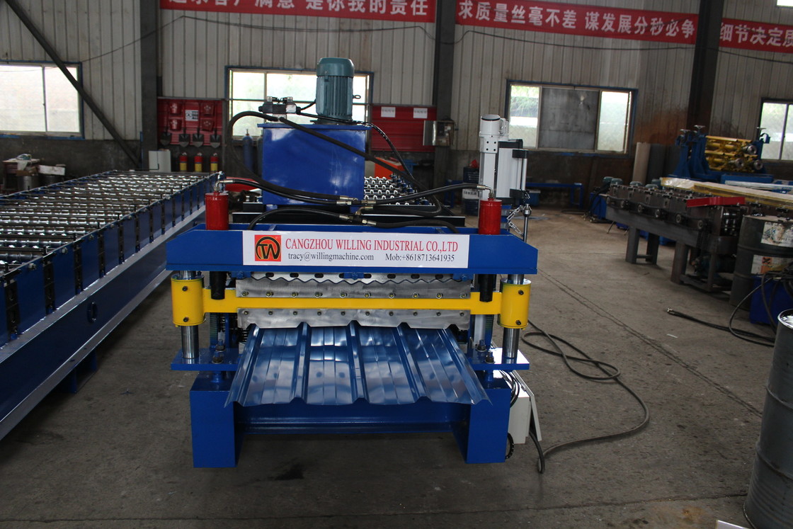 New Style  Trapezoidal and glazed Double Layer Roof sheet roofing tile Forming Machine