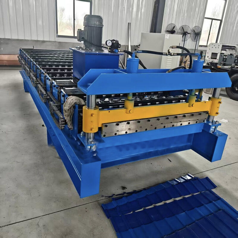 380V 50HZ 3P Rib Panel Mesin Roll Forming Mesin Pembuat Lembaran Atap Baja