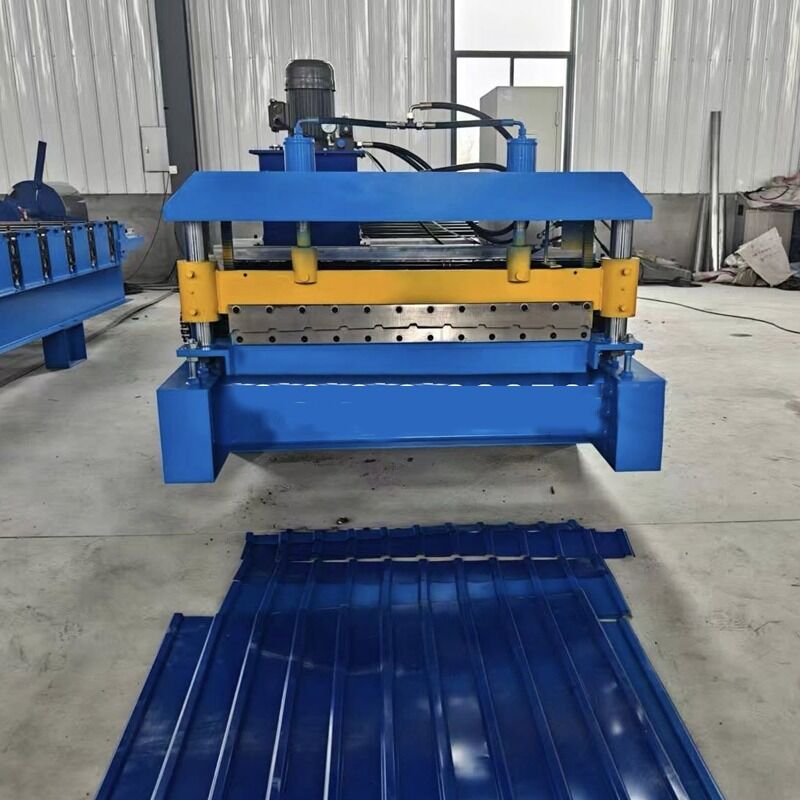 380V 50HZ 3P Rib Panel Mesin Roll Forming Mesin Pembuat Lembaran Atap Baja