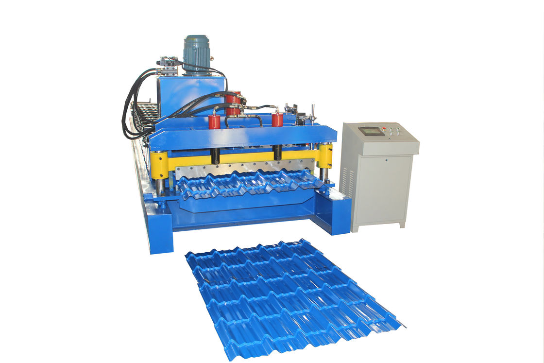Full Automatic Roof Sheet Glazed Tiles Roll Forming Machine Steptile Type