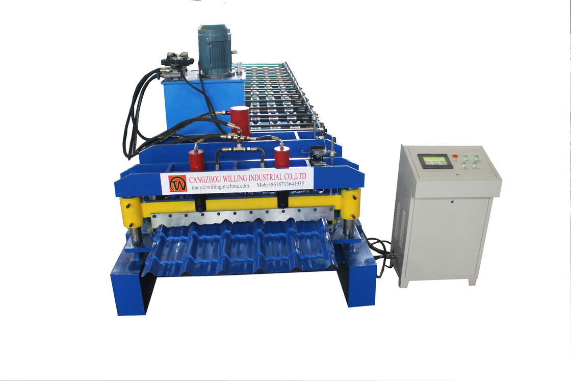 2025 New Design for Glazed Roof Tile Roof Sheet Roll Forming Machine With 18 Rows