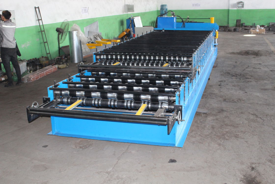 Full Auto Sheet Metal Double Layer Roll Forming Machine 15 - 18m/Min Hydraulic