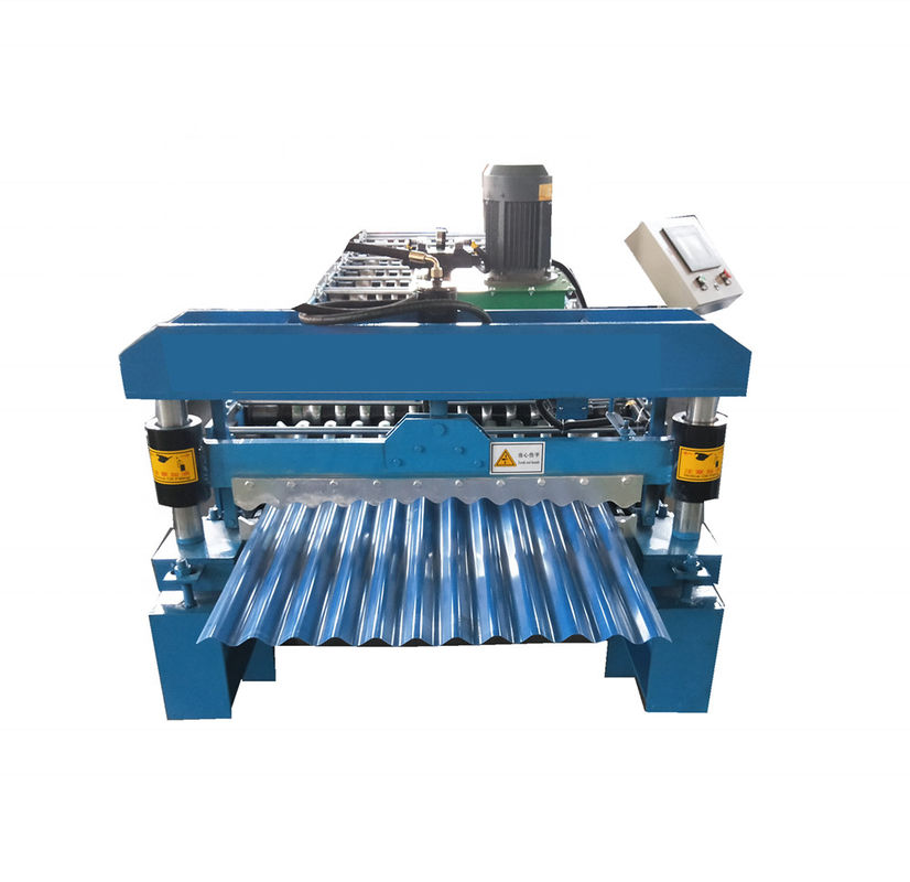 7/8 Roof Roll Forming Machine Corrugated Galvanized Metal Automatic Cutting