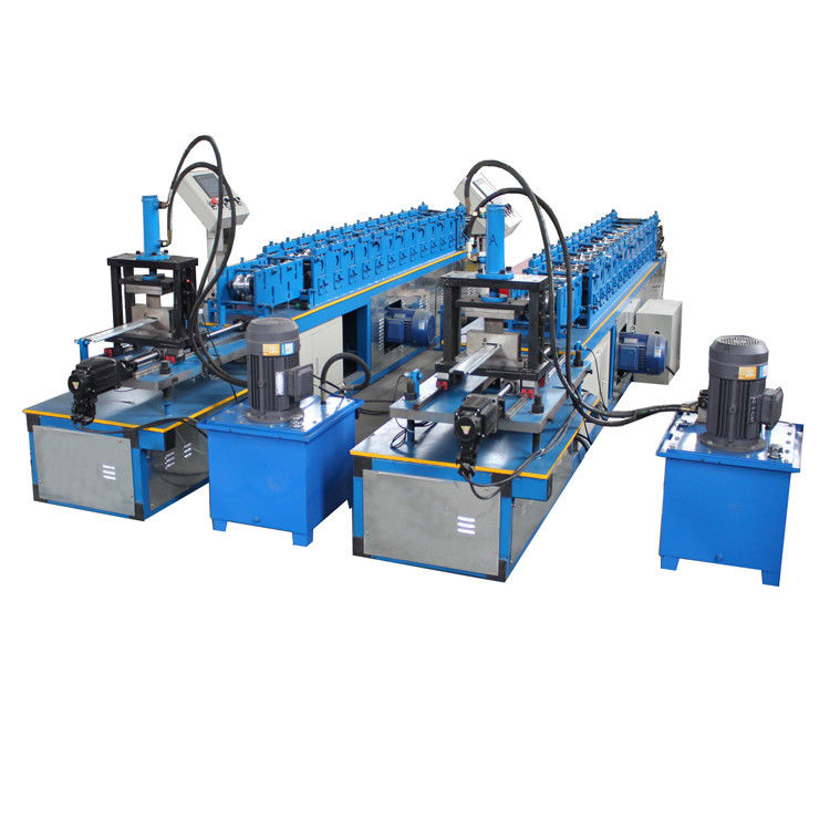 Zinc Aluminium Shutter Door Roll Forming Machine 0.12-0.4mm Thickness