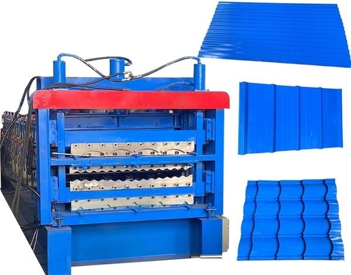 0.8mm Three Layer Roll Forming Machine Ibr Corrugated And Glazed Tile