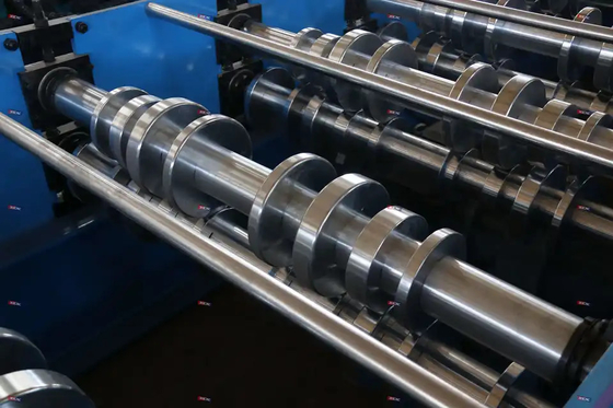 Hydraulic Shear Metal Decking Floor Deck Roll Forming Machine PLC Control