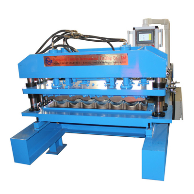 Ppgi Glazed Tile Roll Forming Machine Hydraulic Press And Cutting