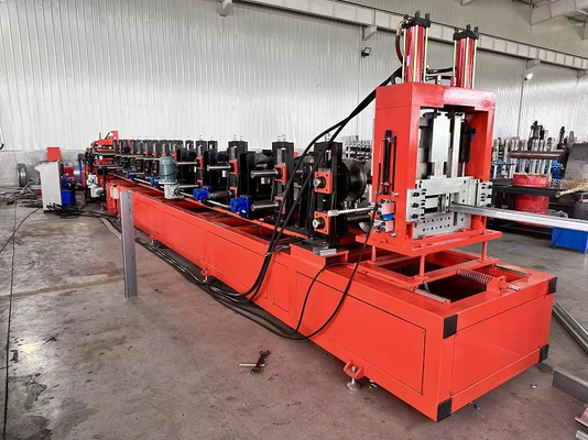 Metal Steel Framing Profile Warehouse Automatic Changed CZ Purlin Hole Punch Cold Roll Forming Making Machine For House