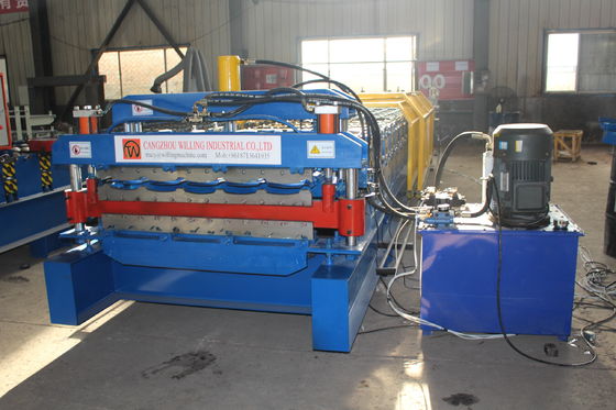 IBR Glazed  Double Layer Roof sheet  Roll Forming Machine 15m/Min For Ppgi Panel Roof