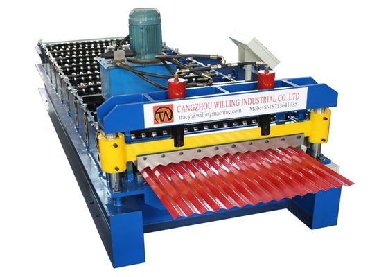 Circular Arc Steel PPGI 0.3mm Roof Tile Roll Forming Machine