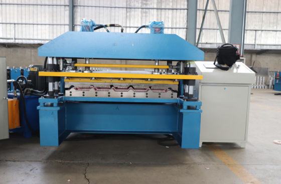 PL Trapezoid 840 Roof Tile Roll Forming Machine Plc Control Hydraulic System