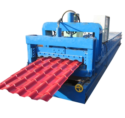 Steel Profile 415V Glazed Roof Tile Making Machine Plc